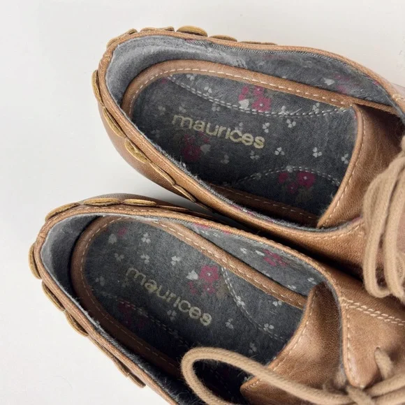 Maurices Scalloped Loafers Laced Brown - Picture 3 of 9